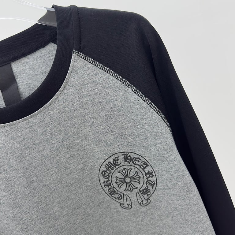 Chrome Hearts Raglan Long Sleeve Grey Black - 5