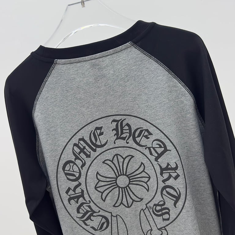 Chrome Hearts Raglan Long Sleeve Grey Black - 8
