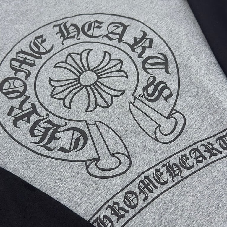 Chrome Hearts Raglan Long Sleeve Grey Black - 9