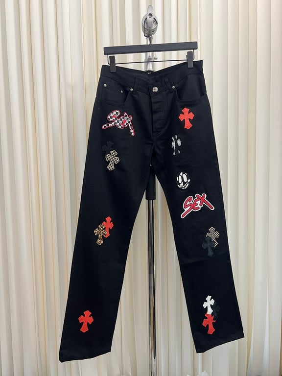 Chrome Hearts Multi-Patch Cross Jeans Black