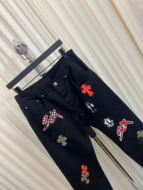 Chrome Hearts Multi-Patch Cross Jeans Black - 3