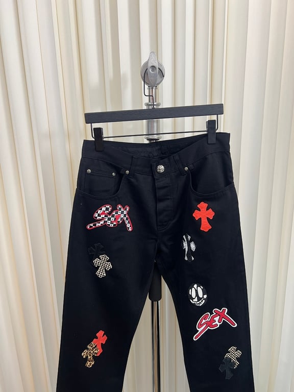 Chrome Hearts Multi-Patch Cross Jeans Black - 9
