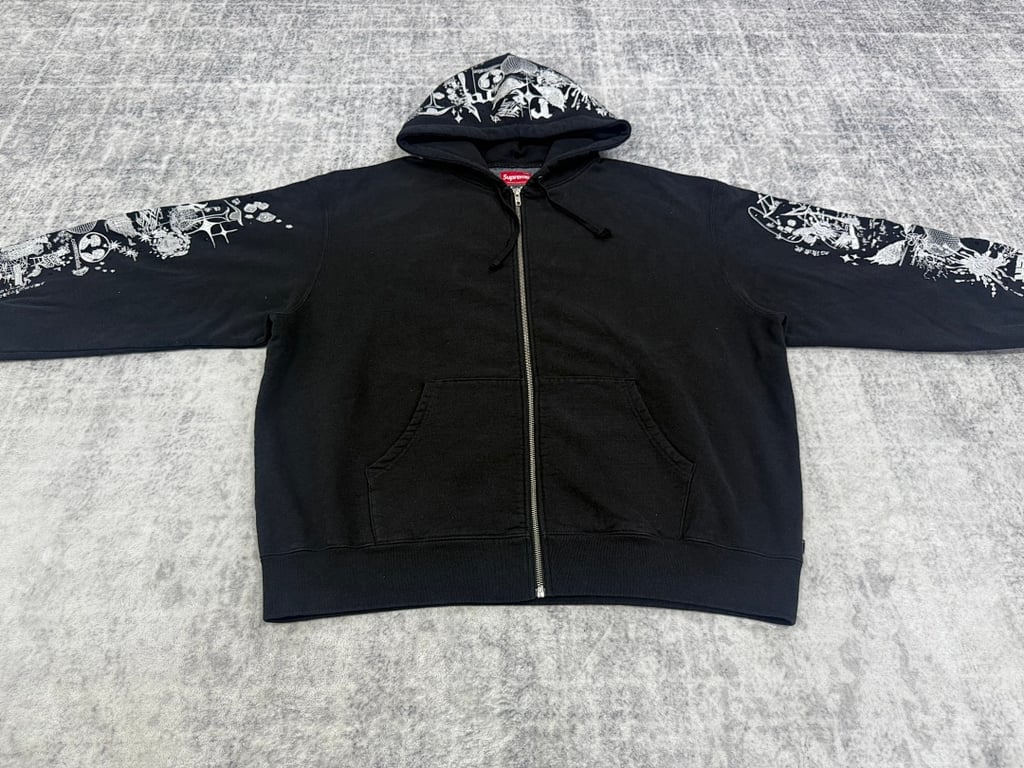 Supreme Black Ark Zip Up Hoodie - 10