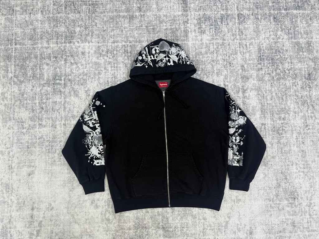 Supreme Black Ark Zip Up Hoodie - 3