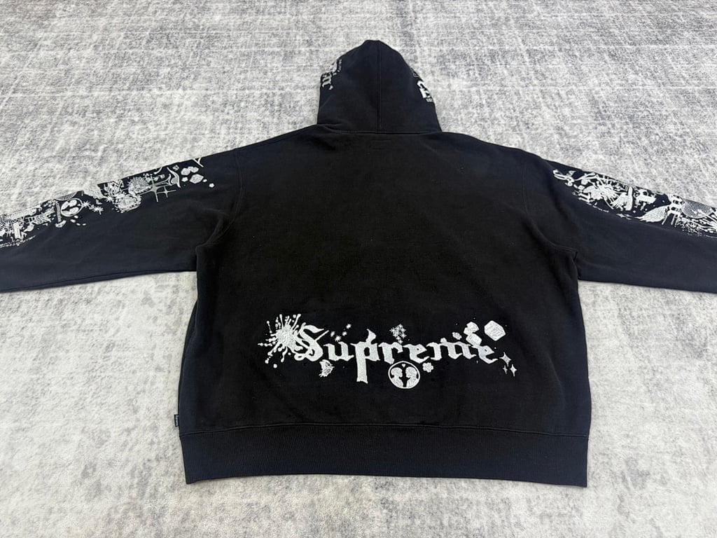 Supreme Black Ark Zip Up Hoodie - 8