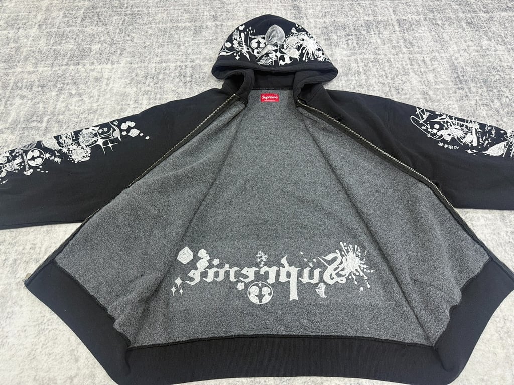 Supreme Black Ark Zip Up Hoodie - 9