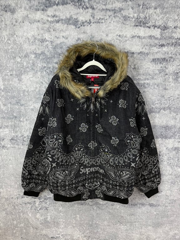 Supreme Bandana Faux Fur Hooded Jacket - 3