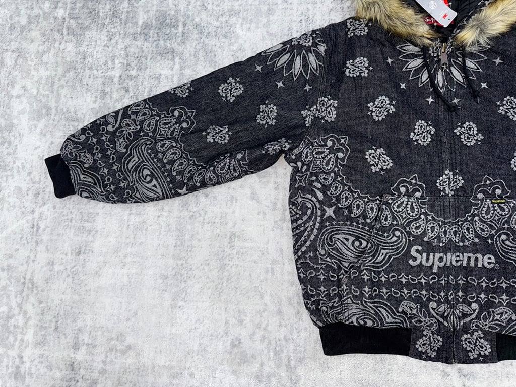 Supreme Bandana Faux Fur Hooded Jacket - 26