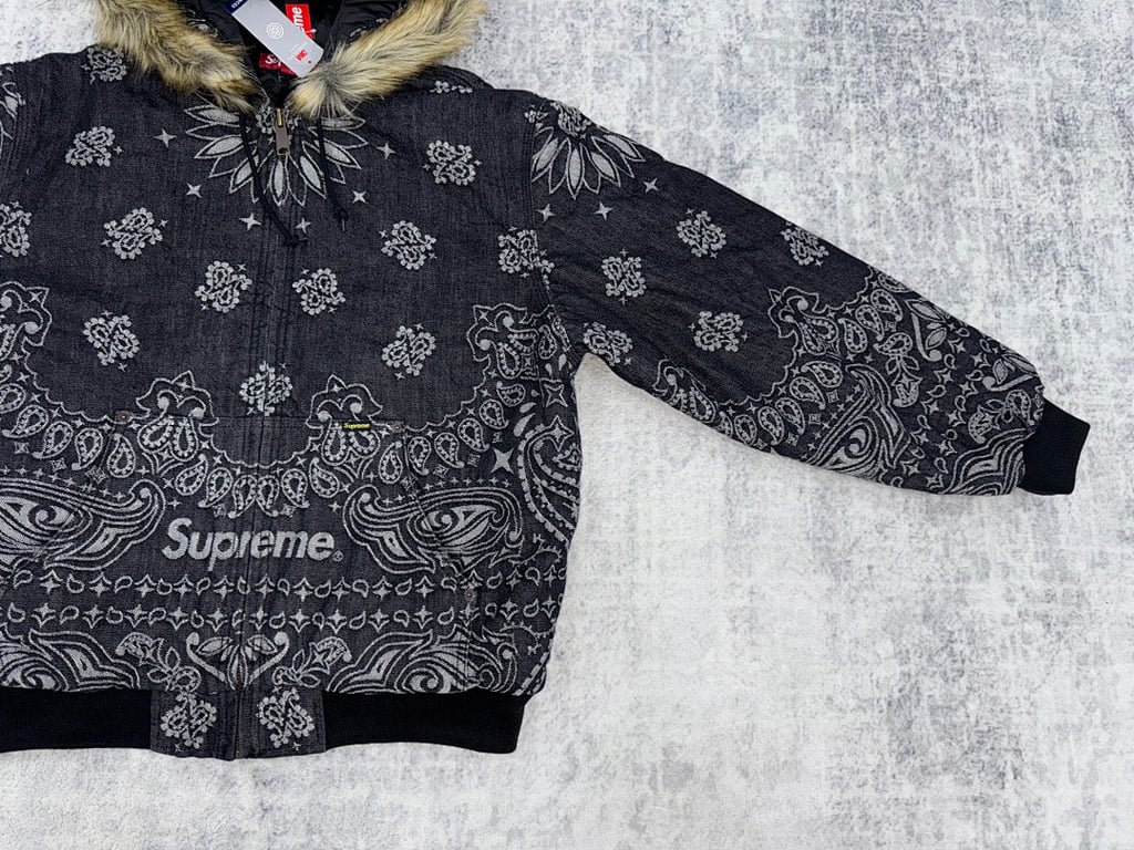 Supreme Bandana Faux Fur Hooded Jacket - 27