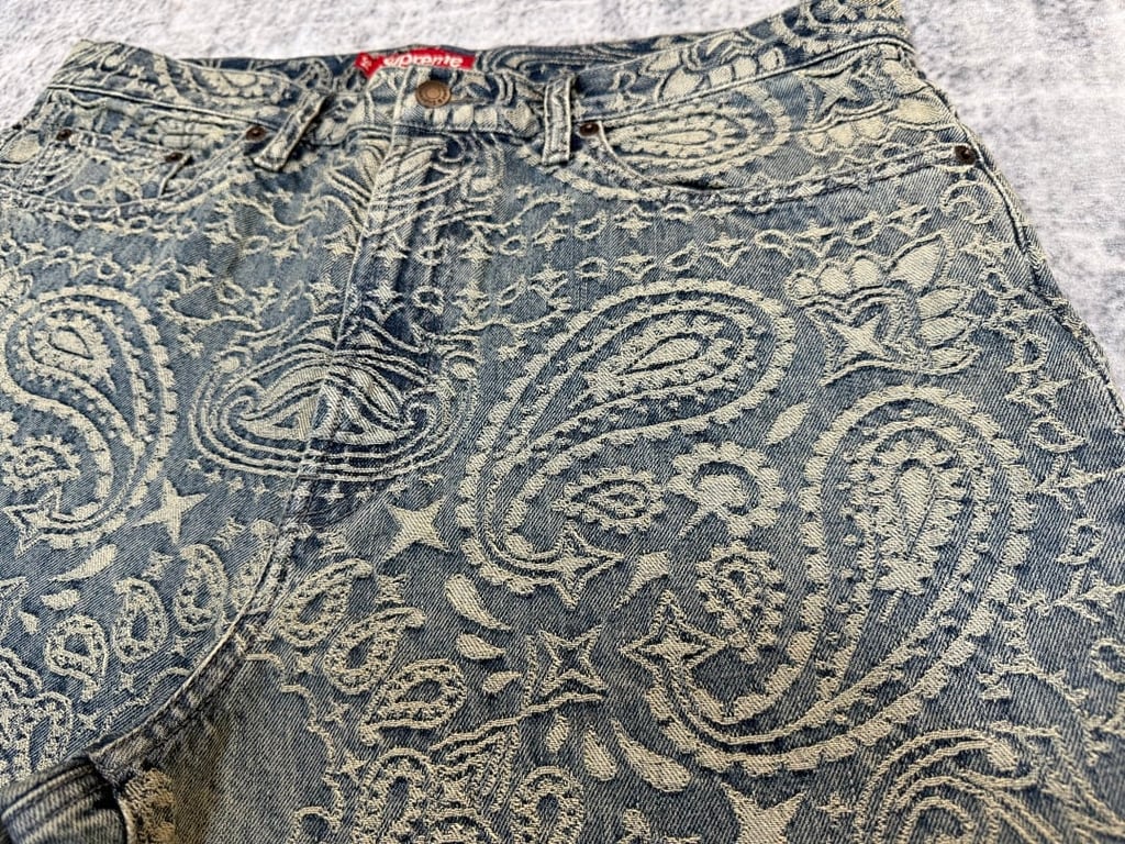 Supreme Paisley Denim Hooded Jacket & Pants Set - 17
