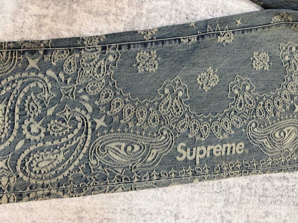 Supreme Paisley Denim Hooded Jacket & Pants Set - 18