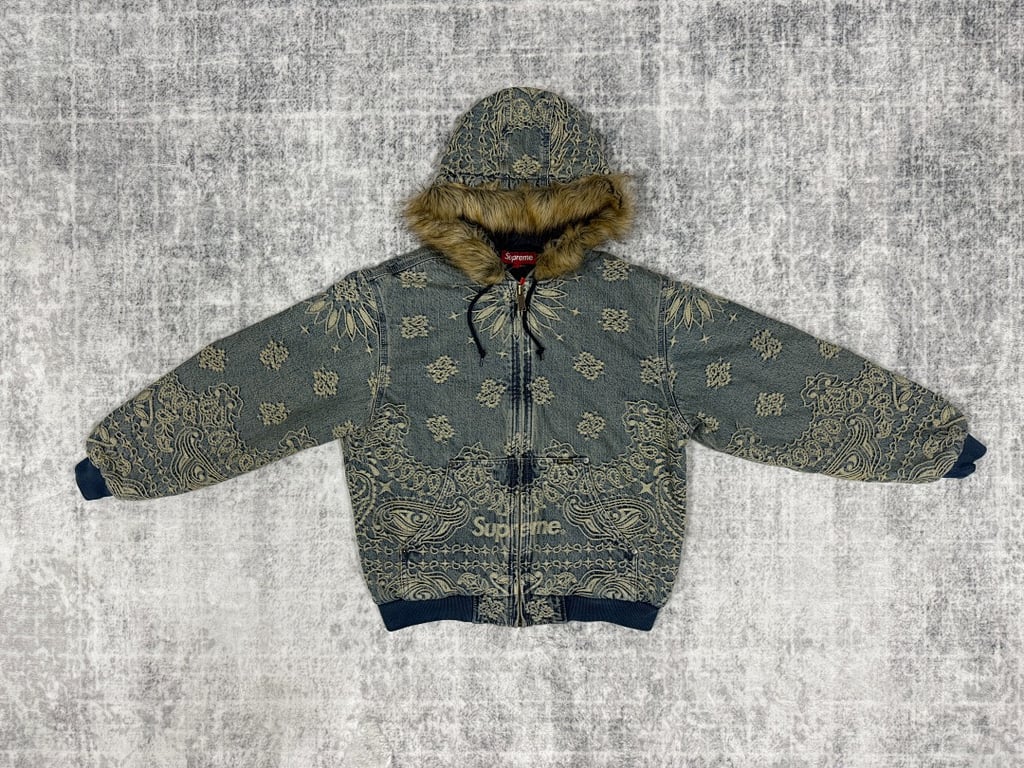 Supreme Paisley Denim Hooded Jacket & Pants Set - 27