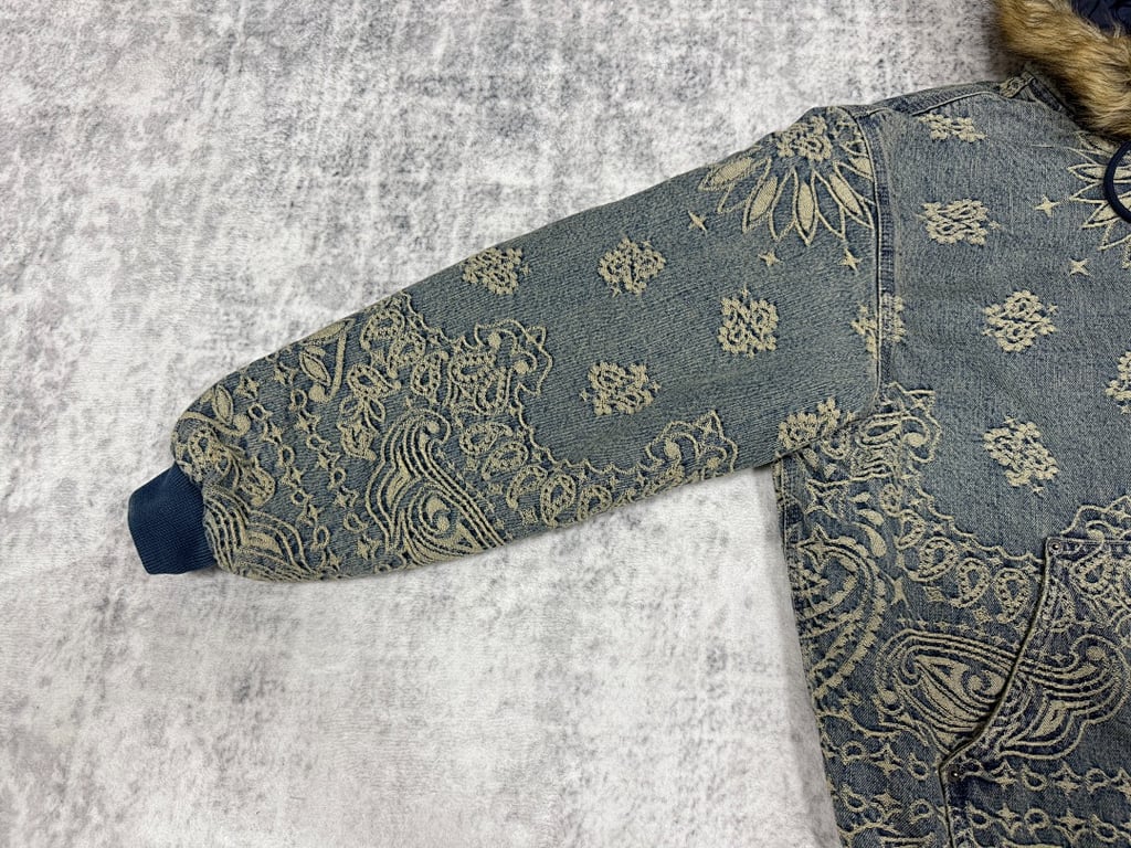 Supreme Paisley Denim Hooded Jacket & Pants Set - 29