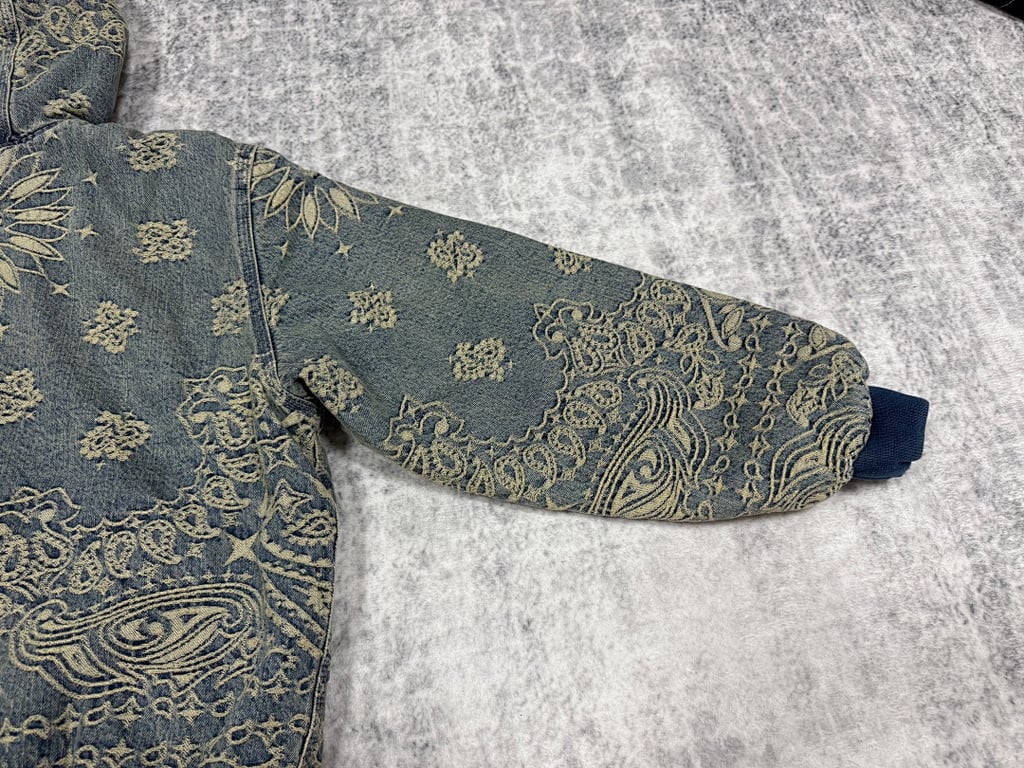 Supreme Paisley Denim Hooded Jacket & Pants Set - 30
