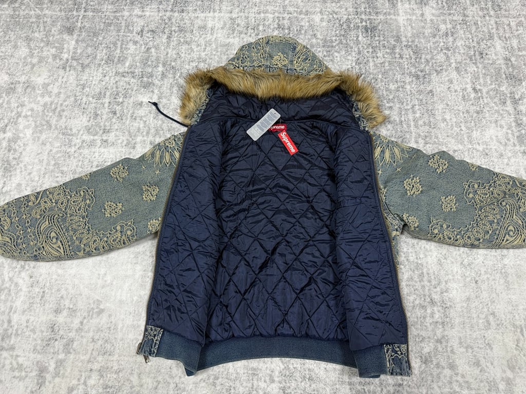Supreme Paisley Denim Hooded Jacket & Pants Set - 31