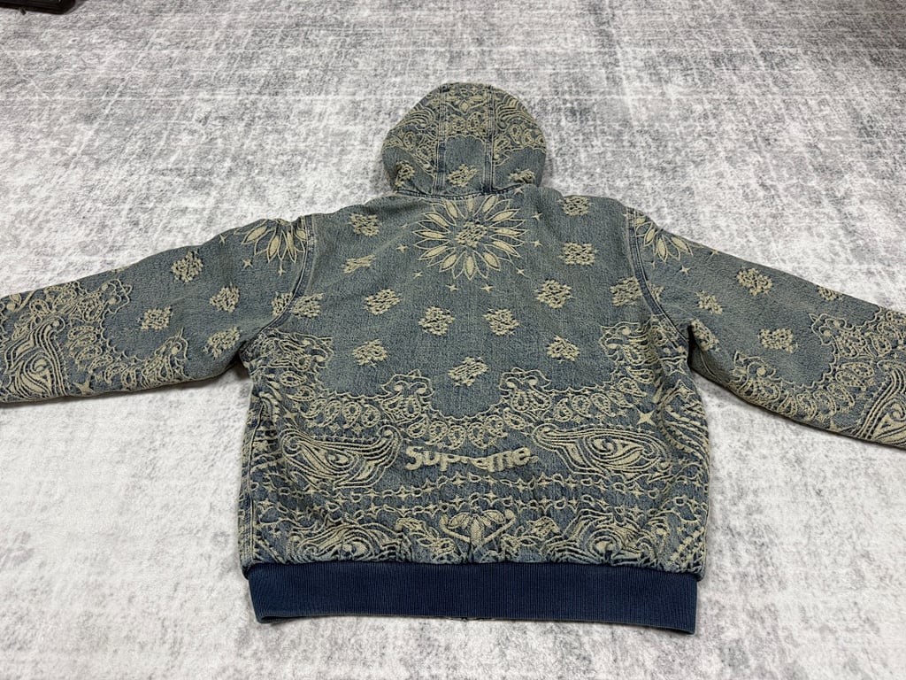 Supreme Paisley Denim Hooded Jacket & Pants Set - 33