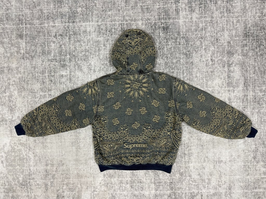 Supreme Paisley Denim Hooded Jacket & Pants Set - 37