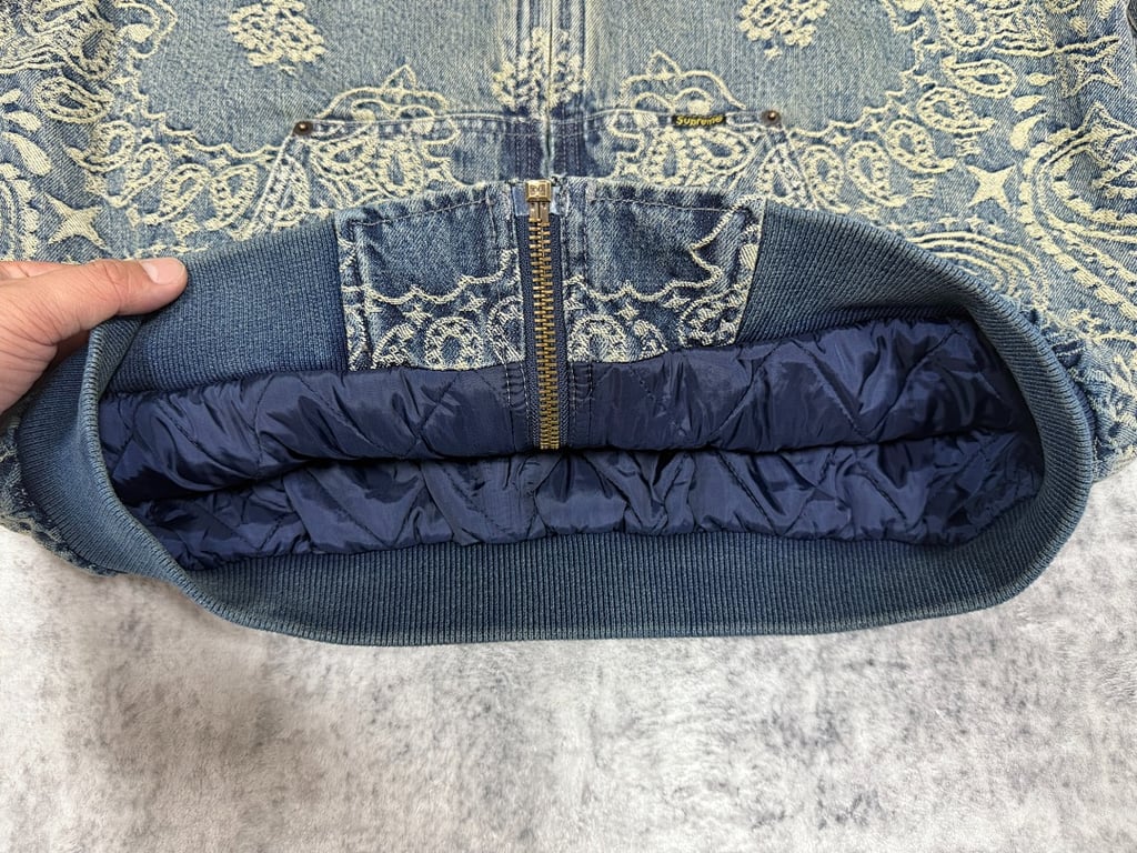 Supreme Paisley Denim Hooded Jacket & Pants Set - 39