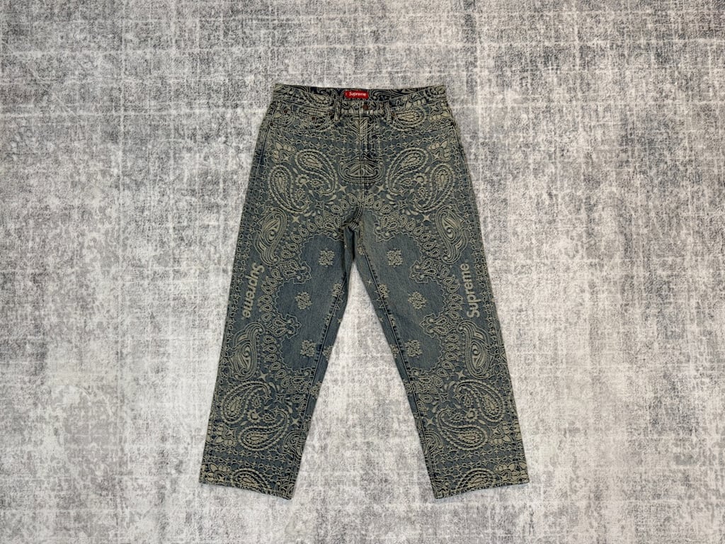 Supreme Paisley Denim Hooded Jacket & Pants Set - 5