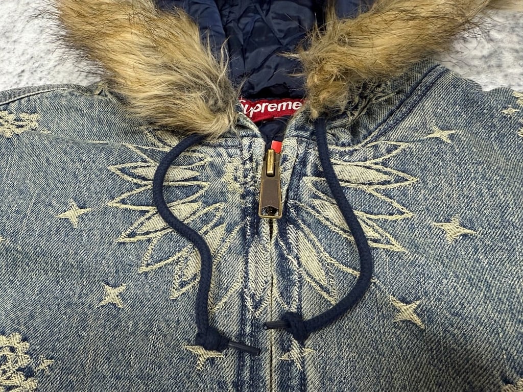 Supreme Paisley Denim Hooded Jacket & Pants Set - 44