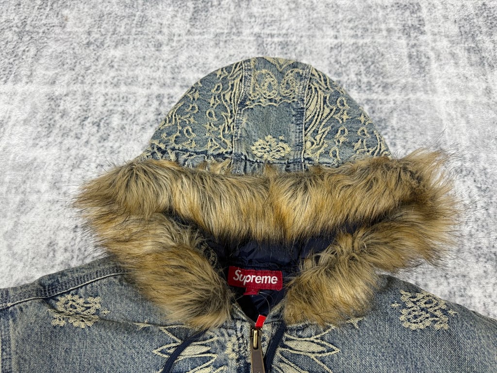 Supreme Paisley Denim Hooded Jacket & Pants Set - 49