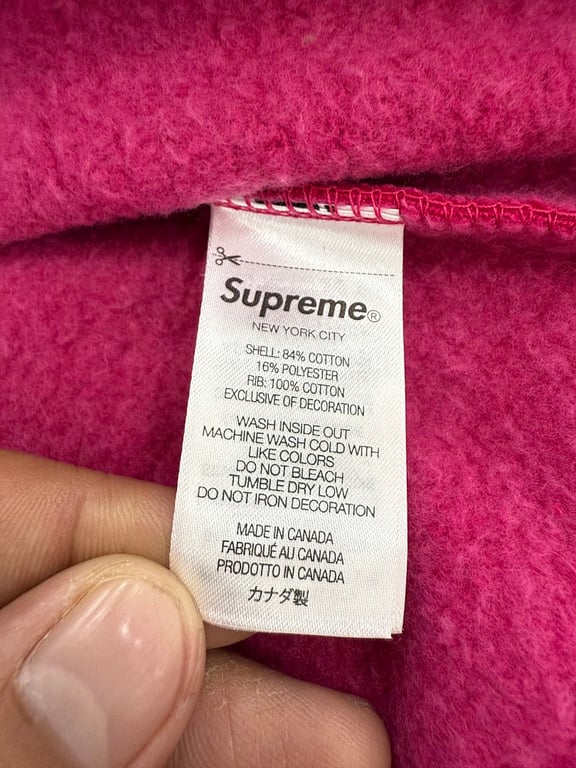 Supreme FW25 Classic Logo Zip Up Hoodie Pink - 19
