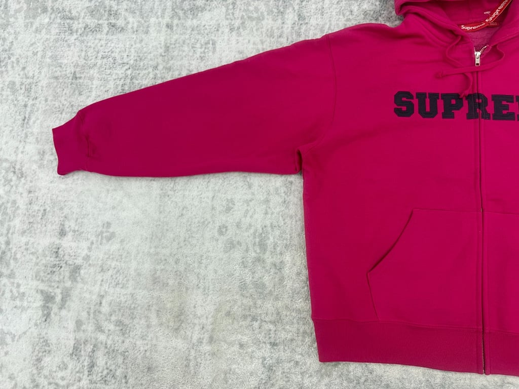 Supreme FW25 Classic Logo Zip Up Hoodie Pink - 6