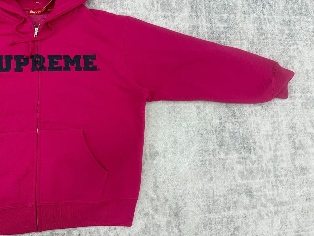 Supreme FW25 Classic Logo Zip Up Hoodie Pink - 7