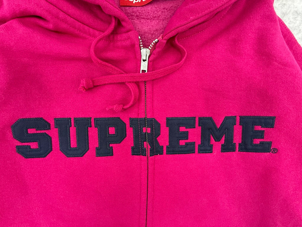 Supreme FW25 Classic Logo Zip Up Hoodie Pink - 8