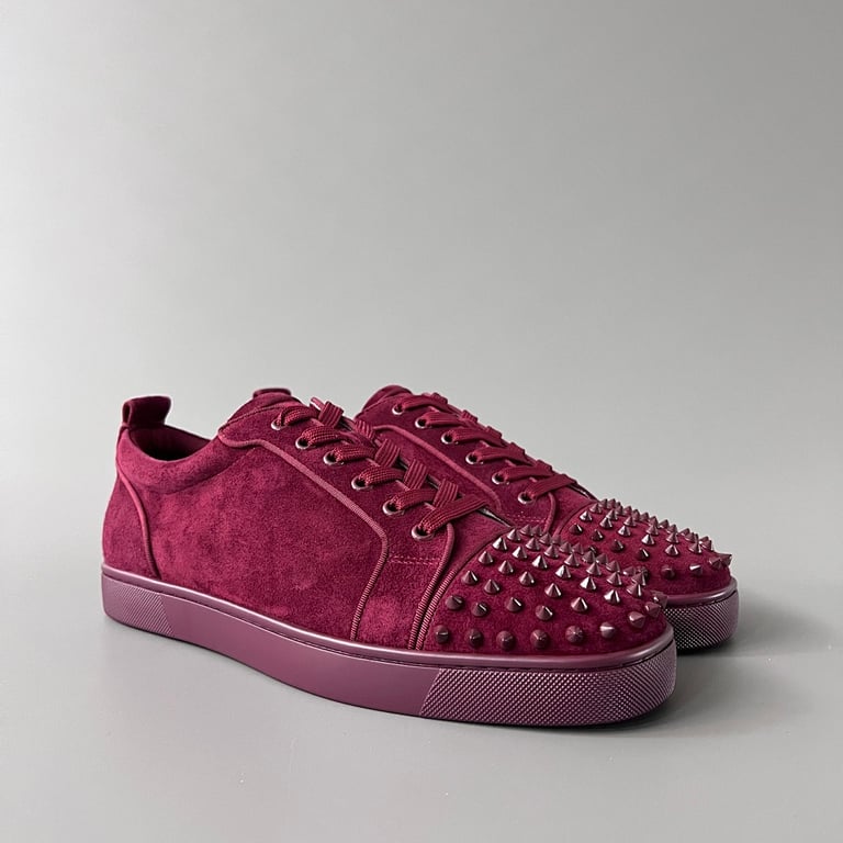 Christian Louboutin Louis Junior Spikes Burgundy - 7