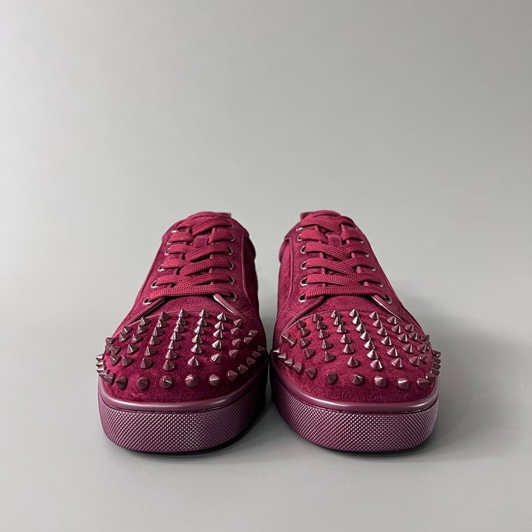 Christian Louboutin Louis Junior Spikes Burgundy - 8