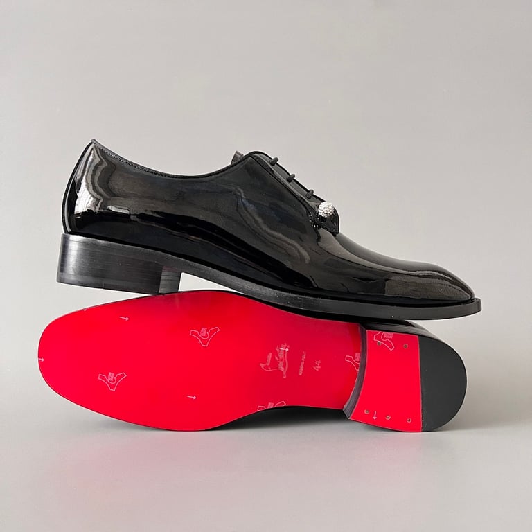 Christian Louboutin Patent Leather Derbies Black - 4