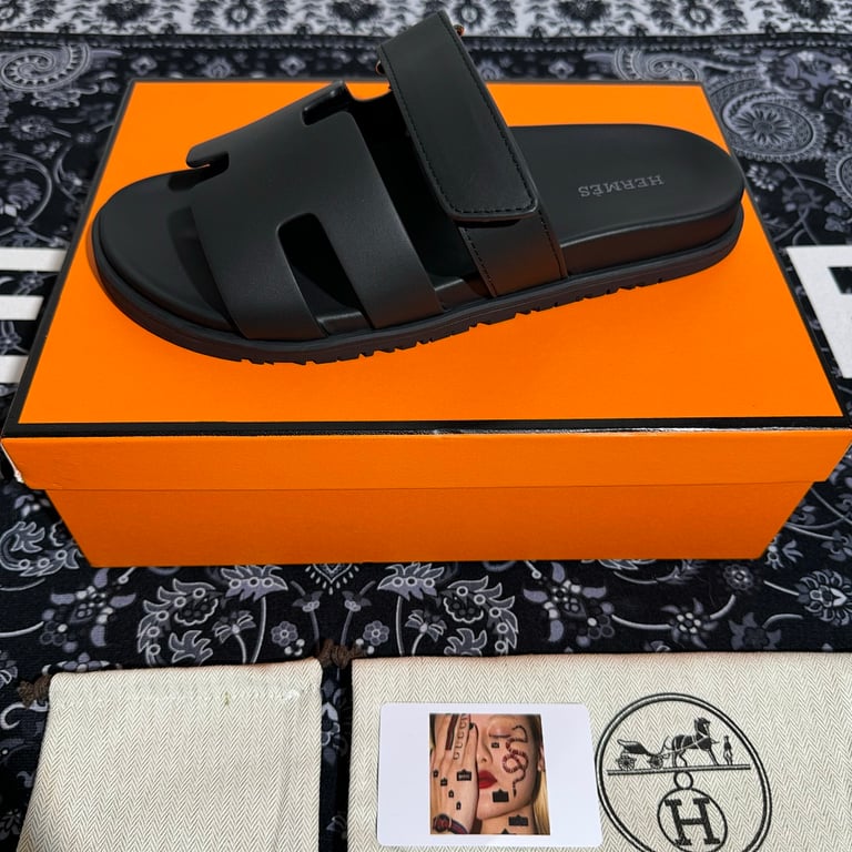 Hermès Chypre Sandals Black - 8