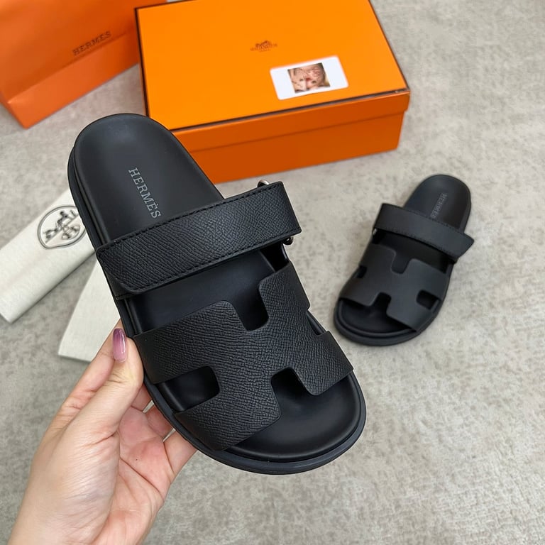 Hermès Chypre Sandals Black - 8