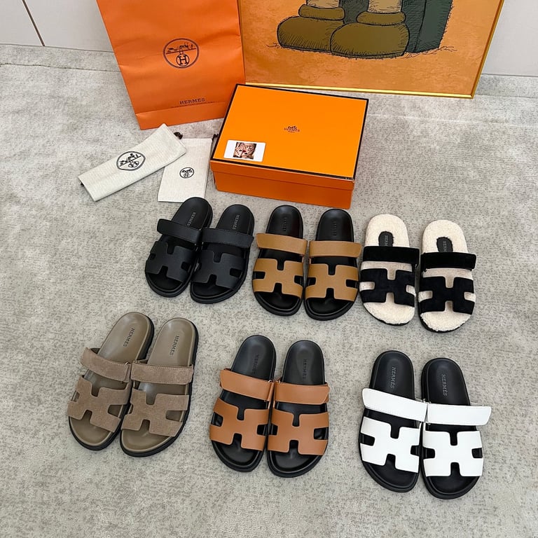 Hermès Chypre Sandals Taupe Suede - 11