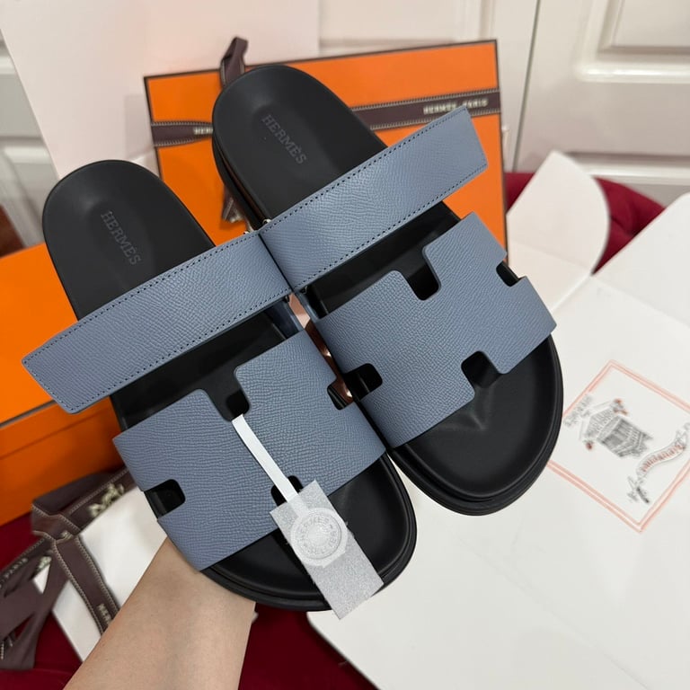 Hermès Chypre Sandals Blue - 7
