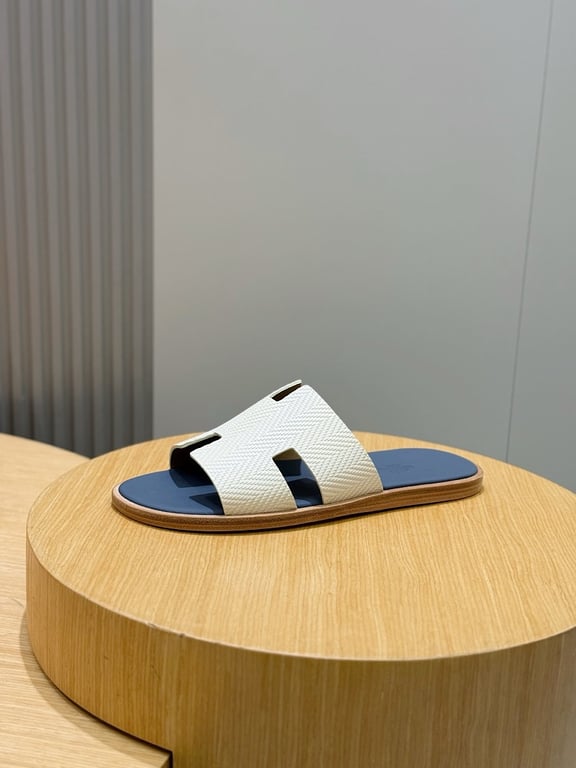 Hermès Izmir Sandals White Blue - 2