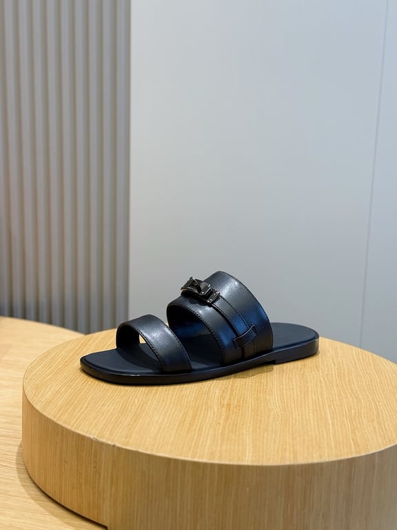 Hermès Empire Sandals Black Leather - 2
