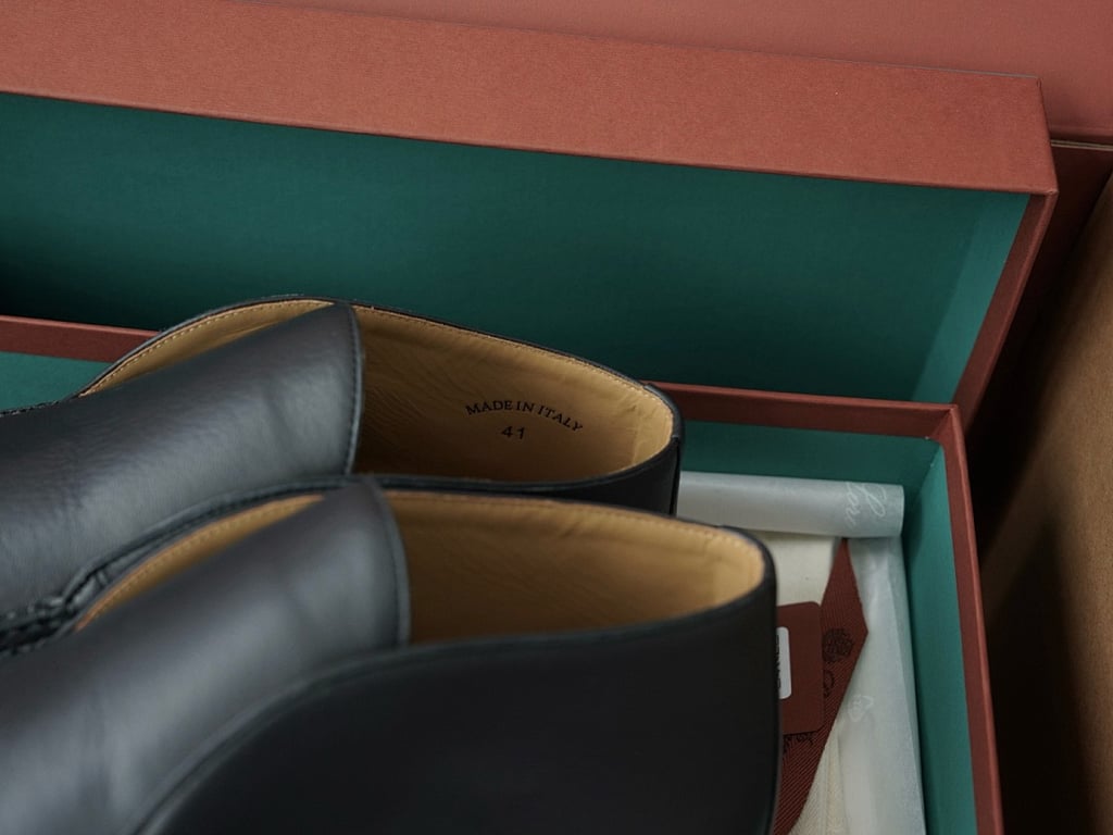 Loro Piana Open Walk Navy Leather - 6