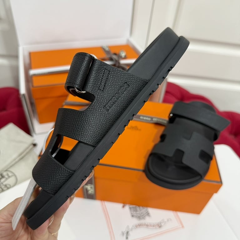 Hermès Chypre Sandals Black - 5