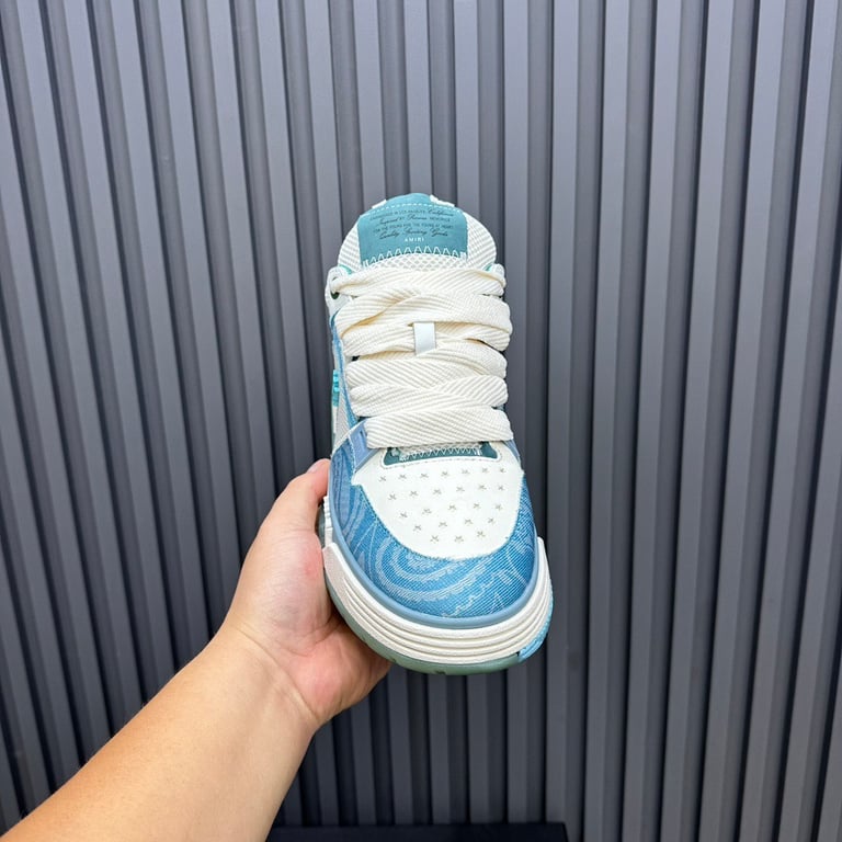 Amiri MA-1 Blue Paisley Sneakers - 4