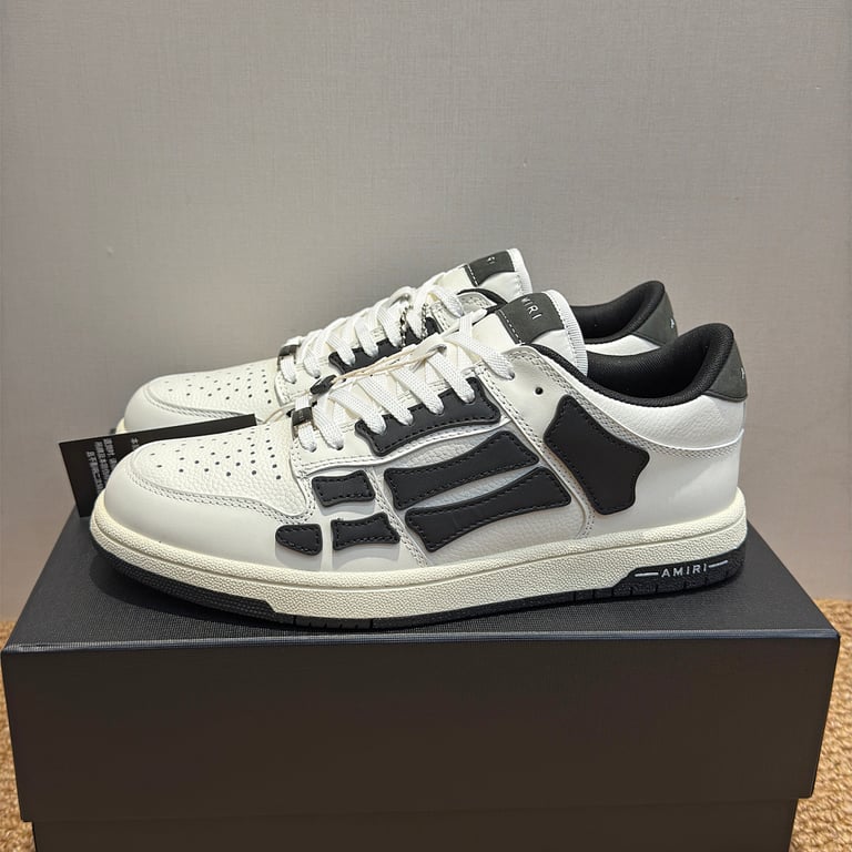 Amiri Skel Top Low White Black - 4