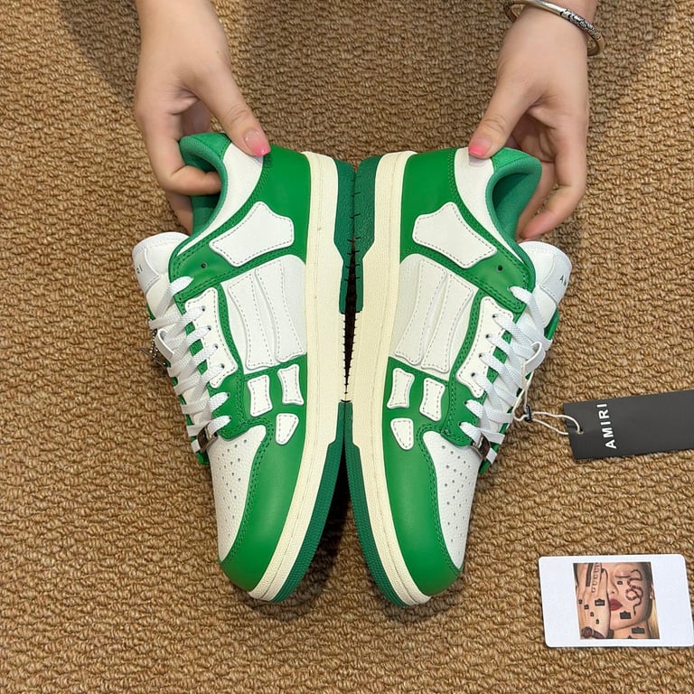 Amiri Skel Top Low Green White - 6