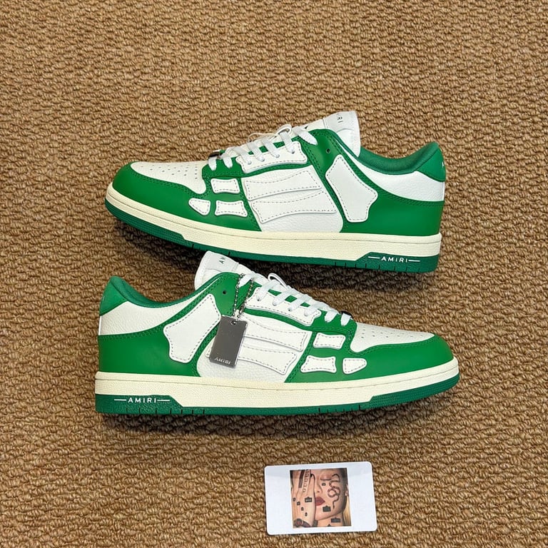 Amiri Skel Top Low Green White - 8