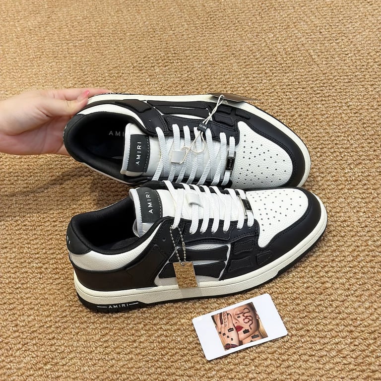 Amiri Skel Top Low Black White - 8