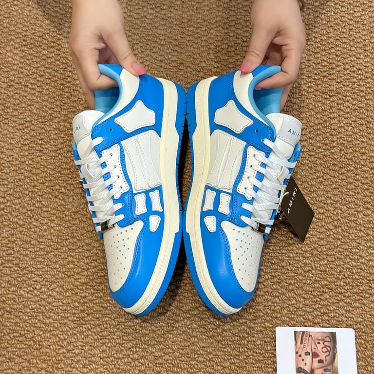 Amiri Skel Top Low Blue White - 5