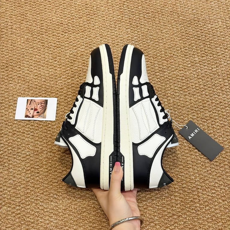 Amiri Skel Top Low Black White - 5