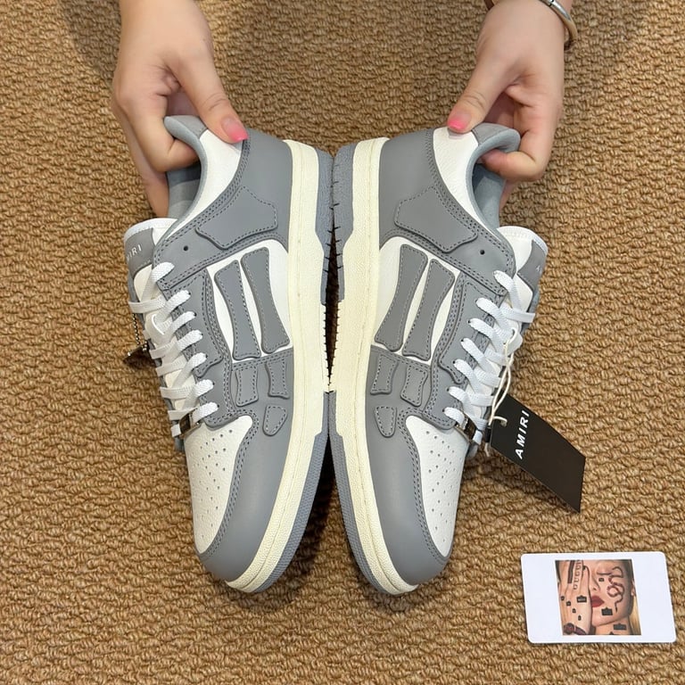 Amiri Skel Top Low Grey White - 12