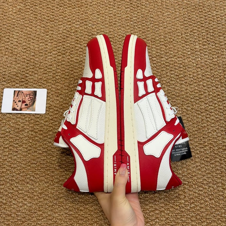 Amiri Skel Top Low Red White - 12