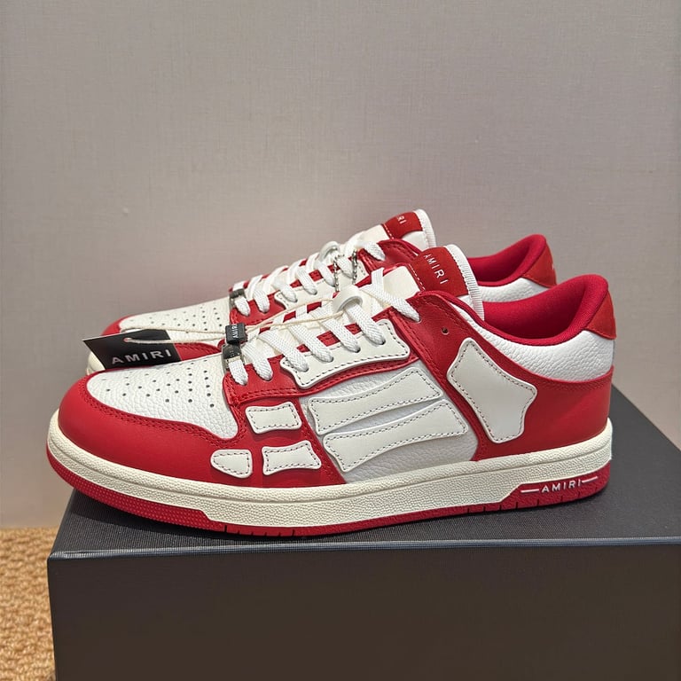 Amiri Skel Top Low Red White - 4